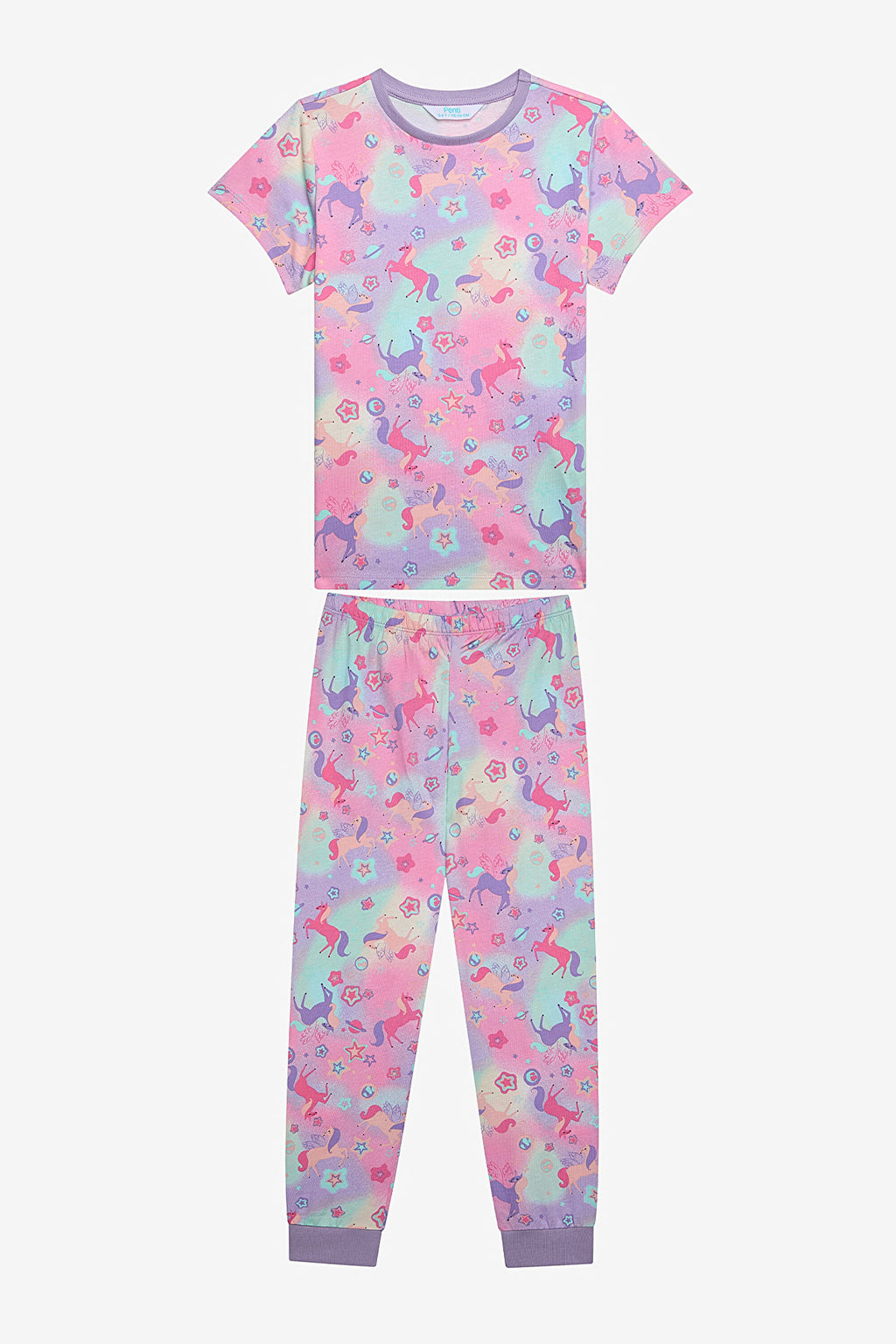 Girls Magical 2-Piece Multicolored Pajama Set