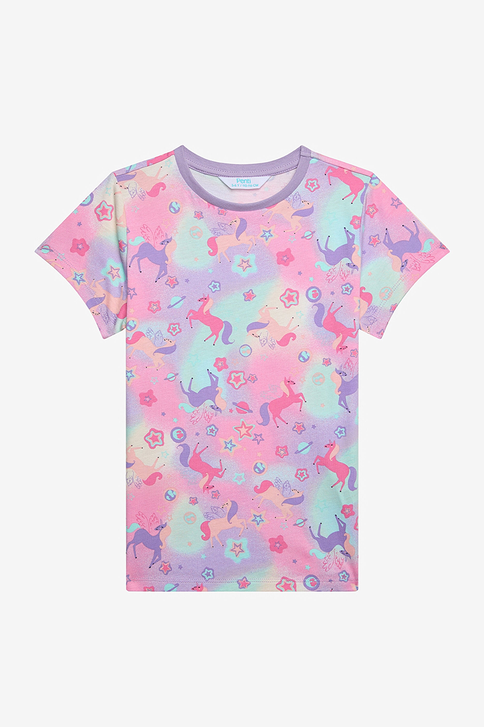 Girls Magical 2-Piece Multicolored Pajama Set