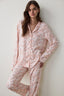 Light Pink Ellie Floral Shirt Collar Long Sleeve Pajama Set