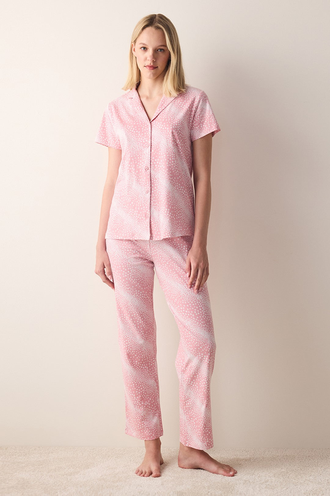 Marina Pink Shirt Pants Pajama Set