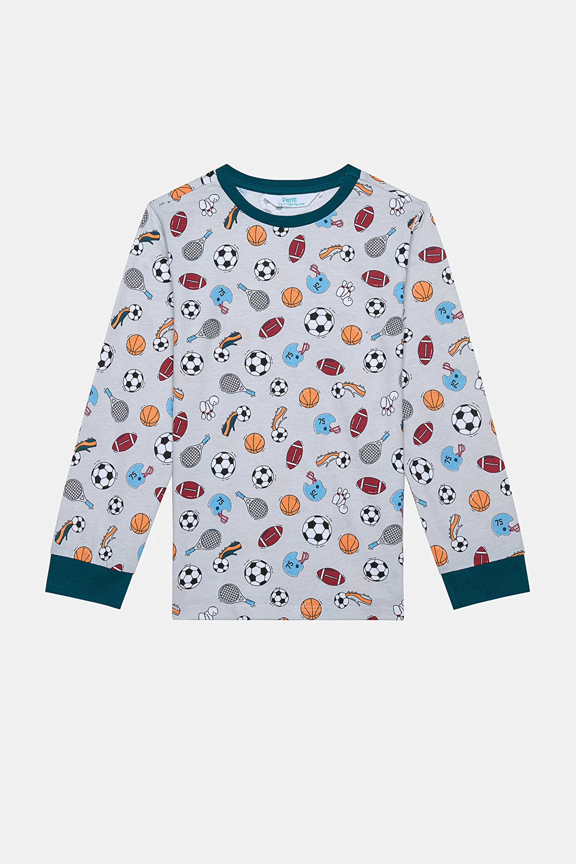 Cotton Boy Sporty 2-Piece Multicolored Pajama Set