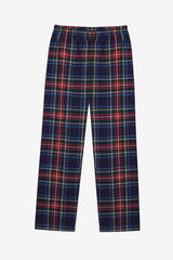 Cotton Unisex Kids Navy Plaid Fam Red Shirt Pajama Set