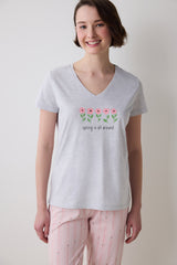 Spring Time Capri Multicolored Pajama Set