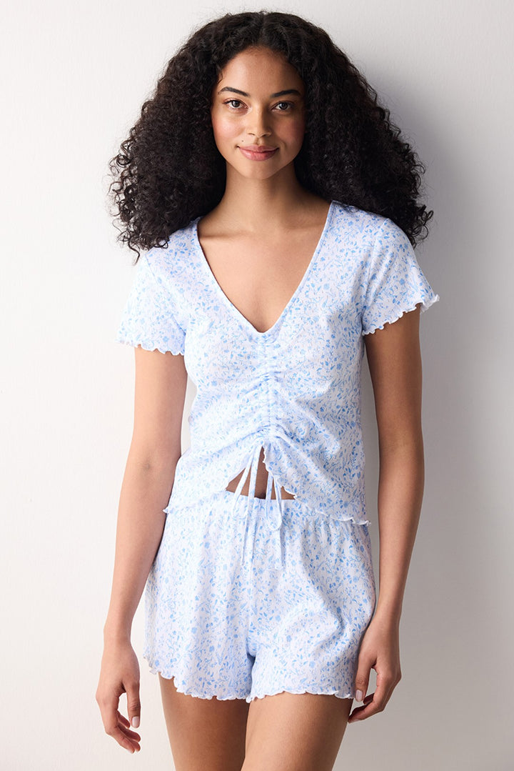 Alice Pointel Blue T-Shirt Pajama Top