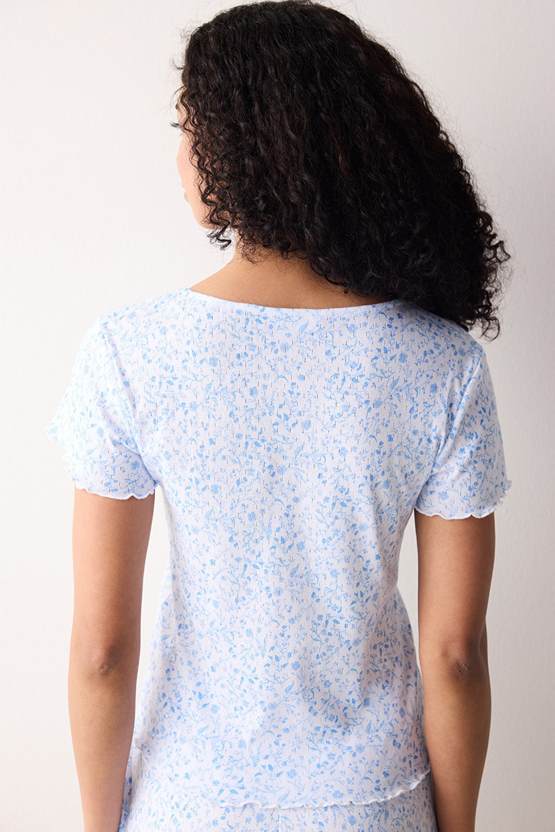 Alice Pointel Blue T-Shirt Pajama Top