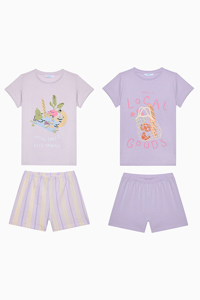 Girl Local Multicolored 2-Piece Pajama Set Hover Image