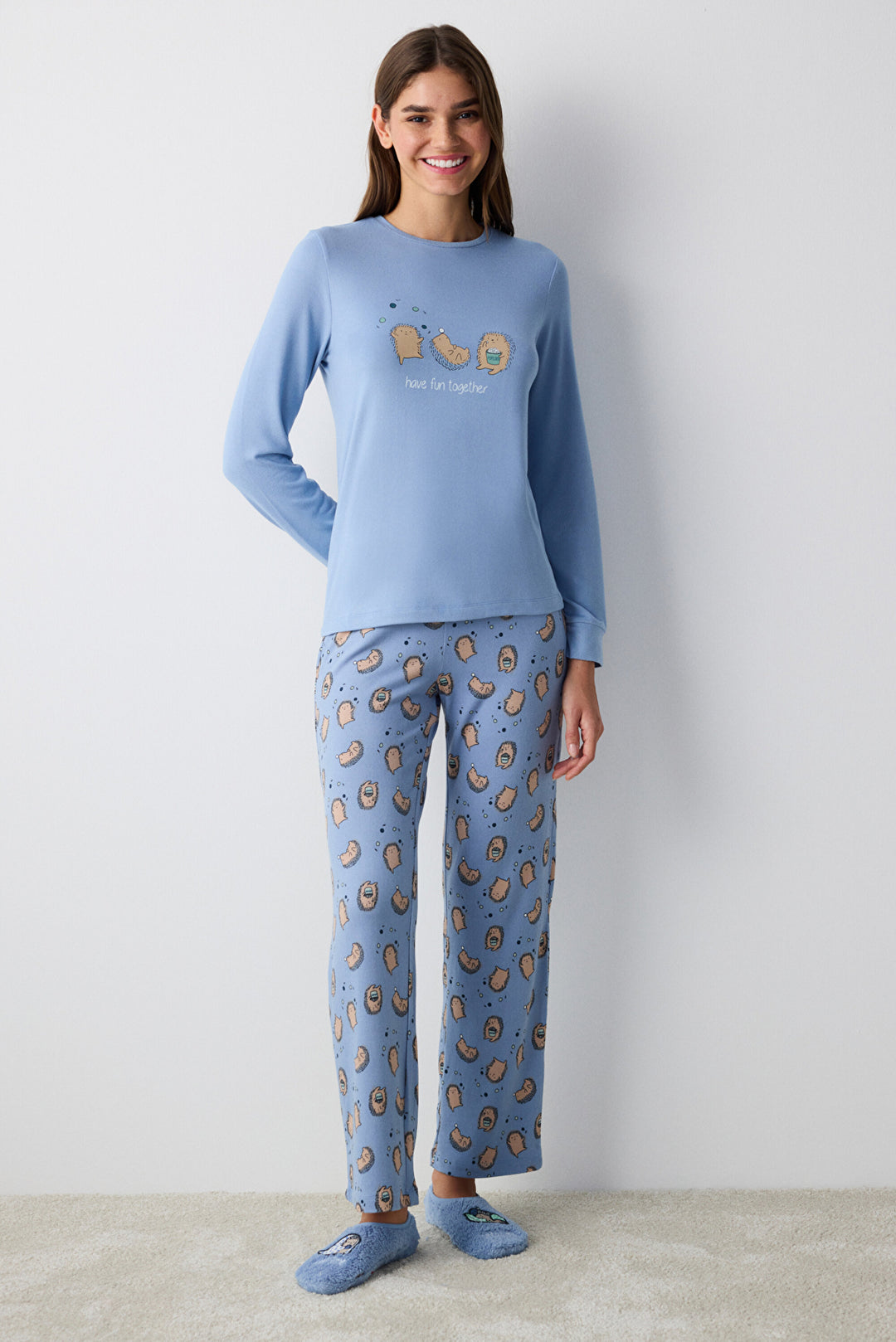 Have Fun Light Blue Thermal Pajama Bottoms