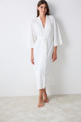 Maria Velvet Off White Dressing Gown