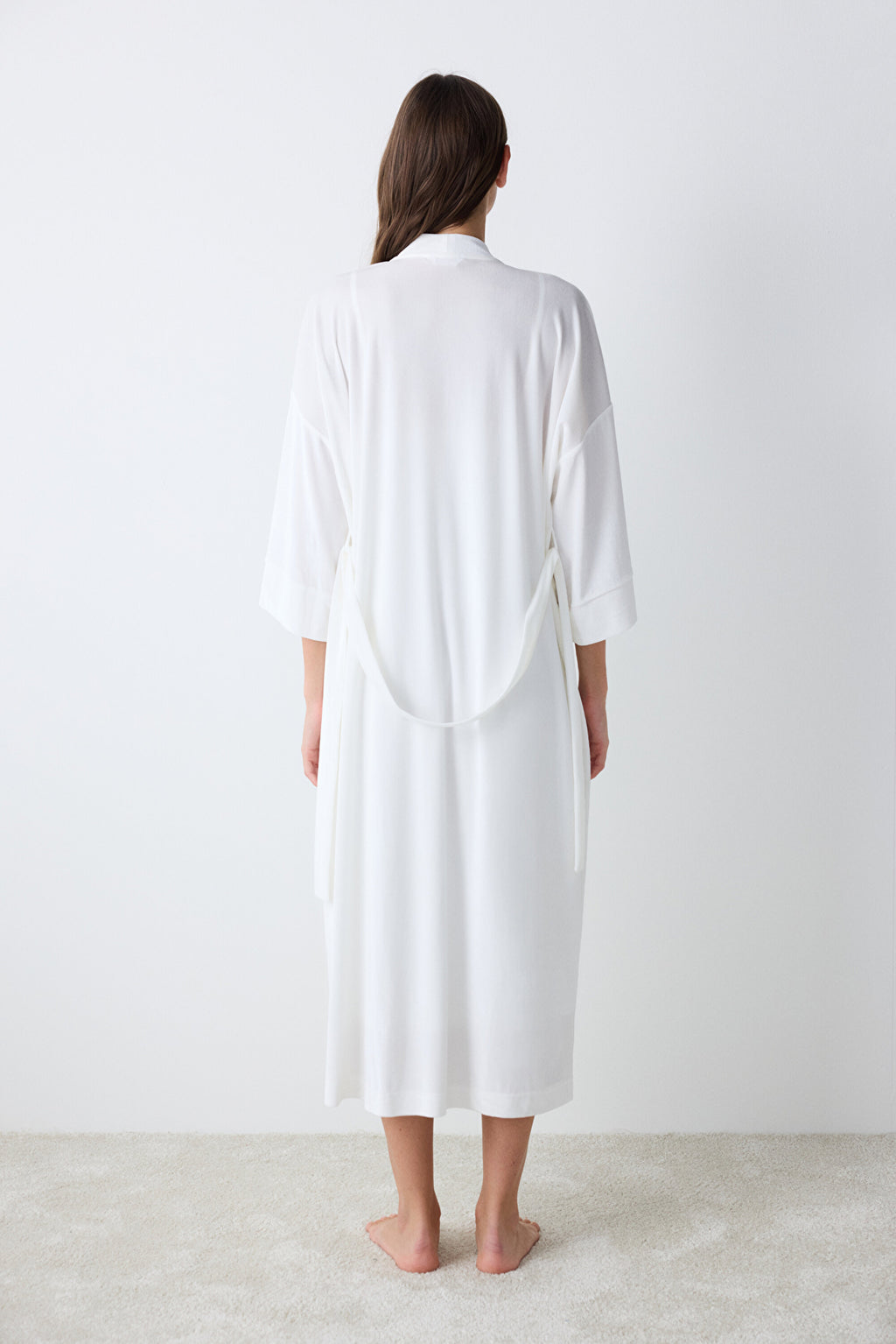 Maria Velvet Off White Dressing Gown