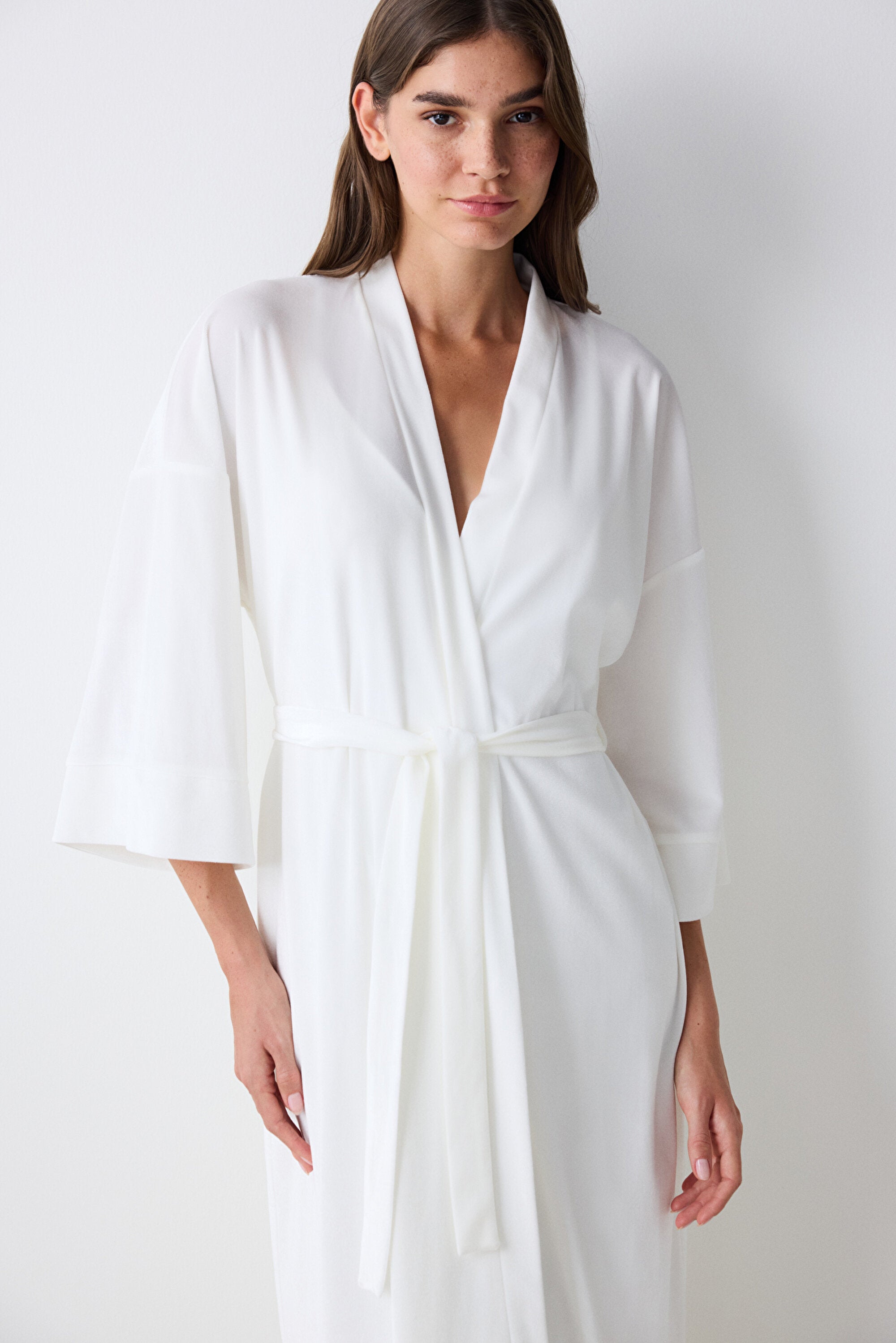 Maria Velvet Off White Dressing Gown