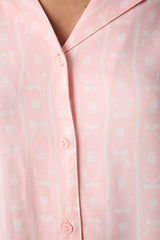 Cute Bows Shirt Pants Pajama Set