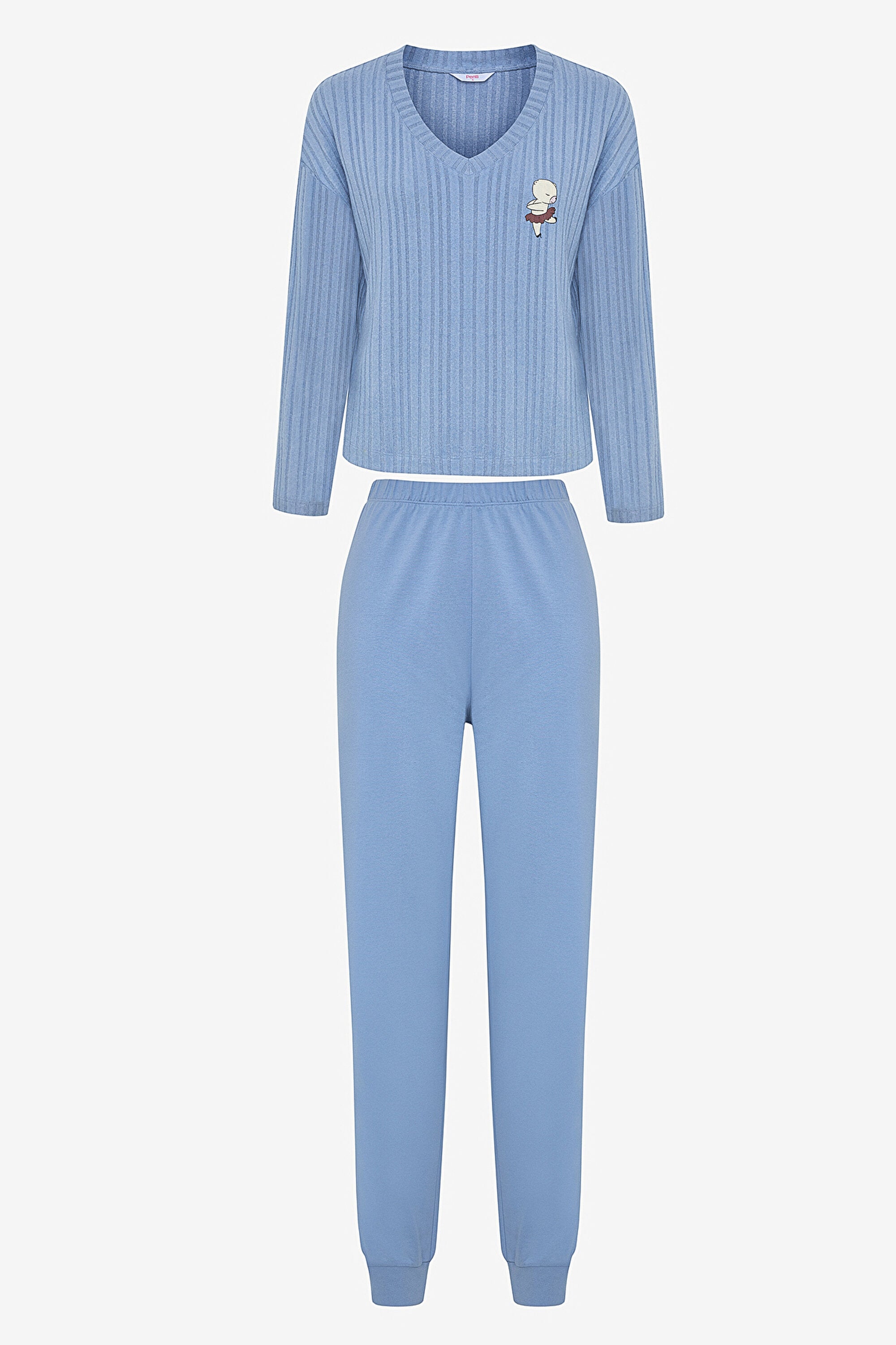 Bearlerina Blue Pants Pajama Set