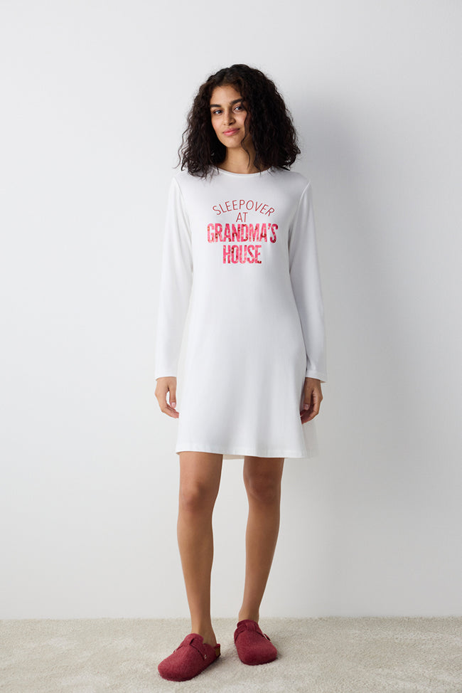 Floral Off White Thermal Dress Hover Image