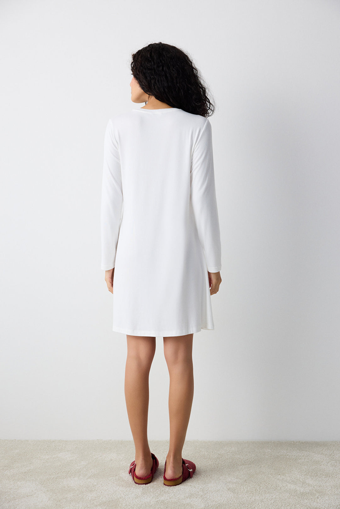 Floral Off White Thermal Dress