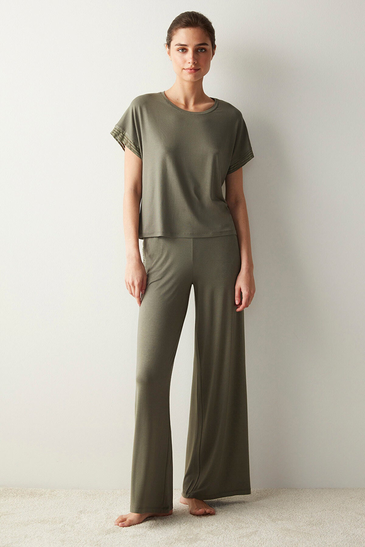 Khaki Perfect Tshirt Pj Top