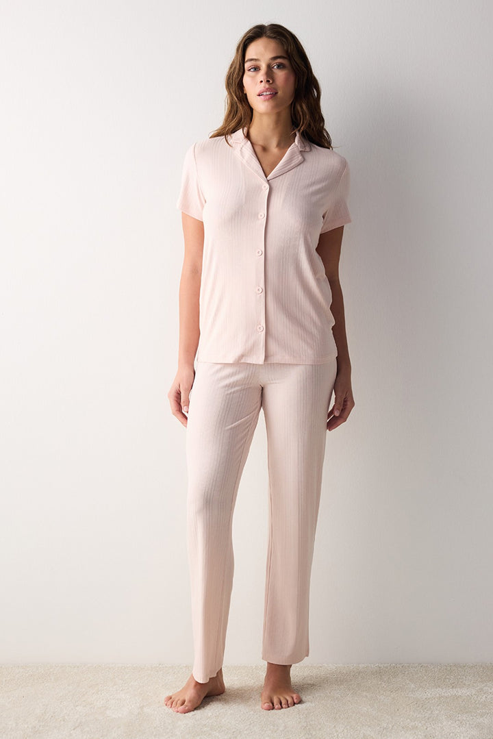 Lucy Pink Shirt Pants Pajama Set