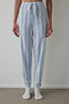 Light Blue Magic Striped Cotton Pajama Bottoms with Tie Detail