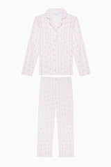 Girl Roses Shirt Off White Pajama Set