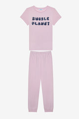Girls Bubble 2-Piece Multicolored Pajama Set