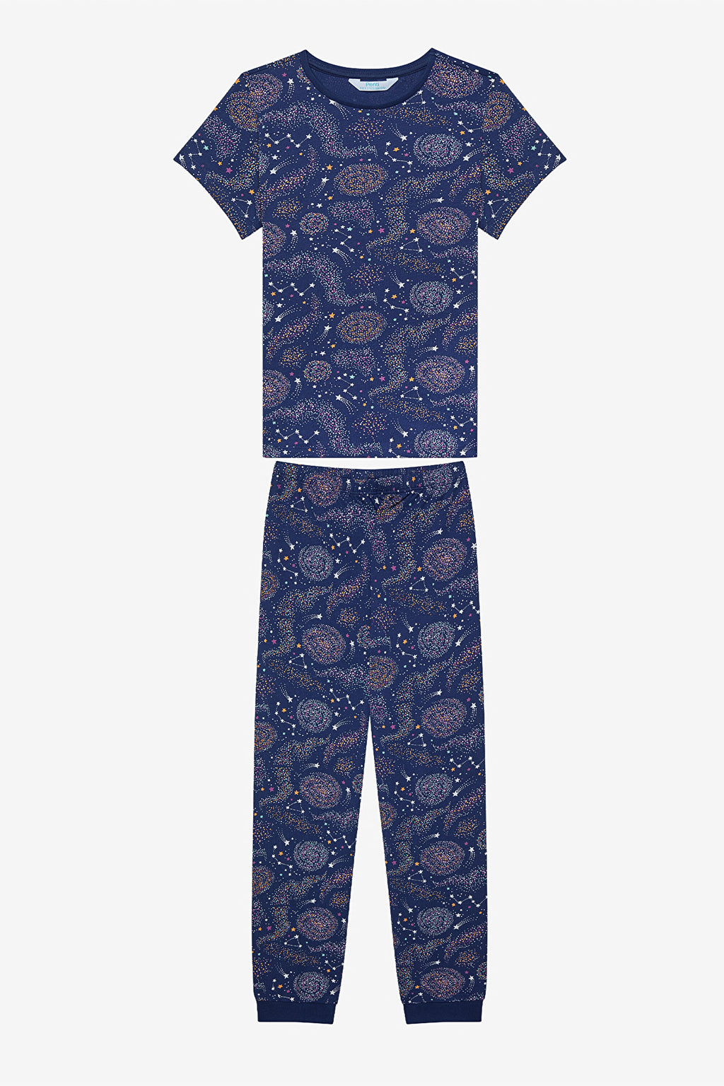 Girls Bubble 2-Piece Multicolored Pajama Set