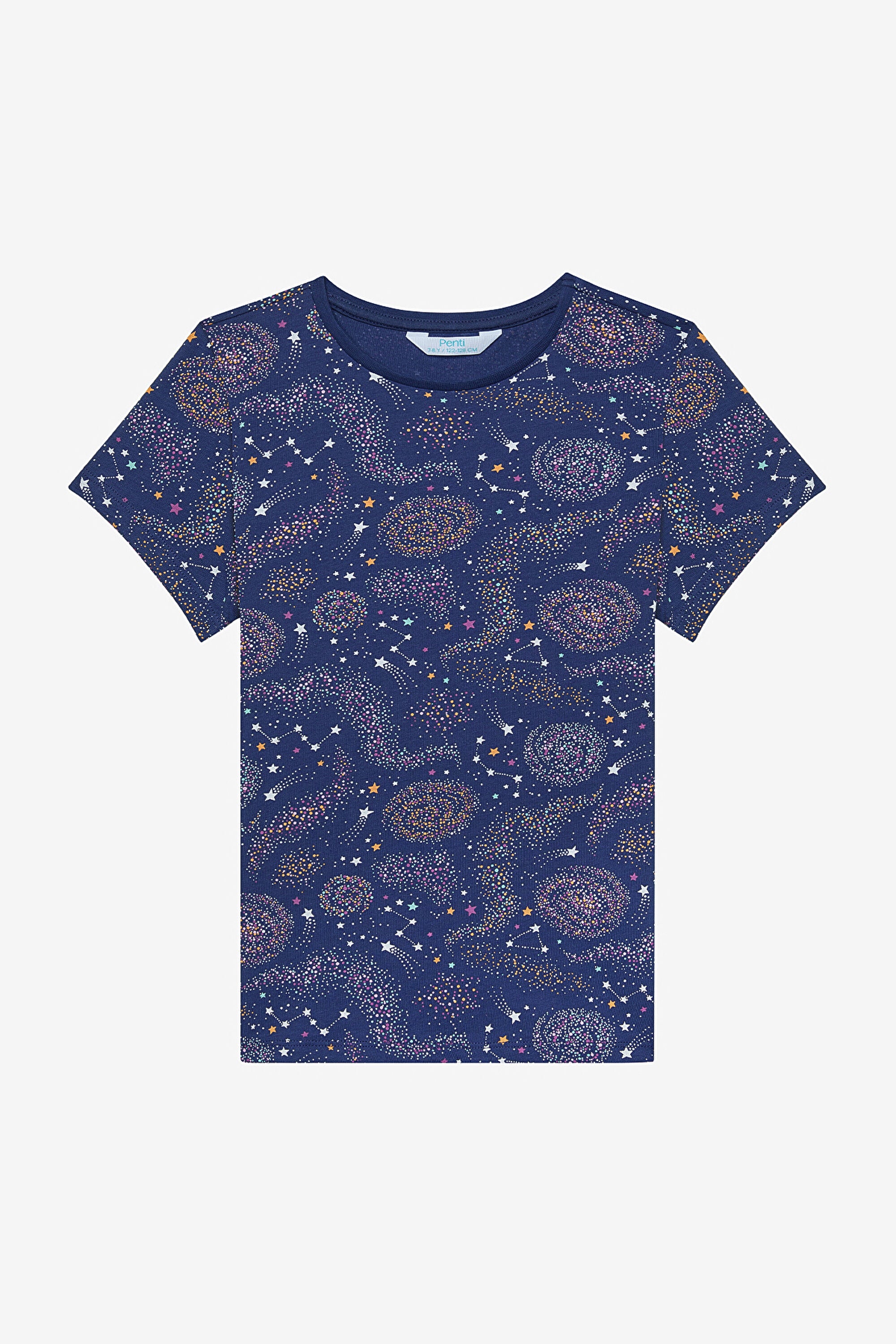 Girls Bubble 2-Piece Multicolored Pajama Set