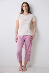 Roses Capri Multicolored Pajama Set