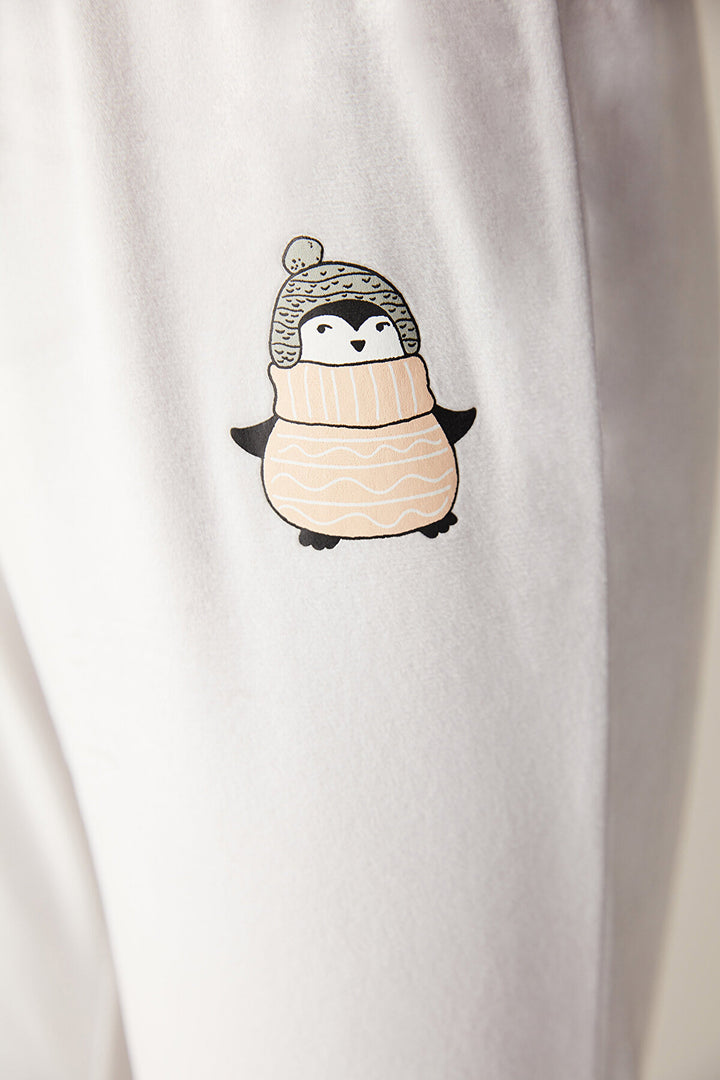 Cute Penguin Fuzzy Pants PJ Bottom