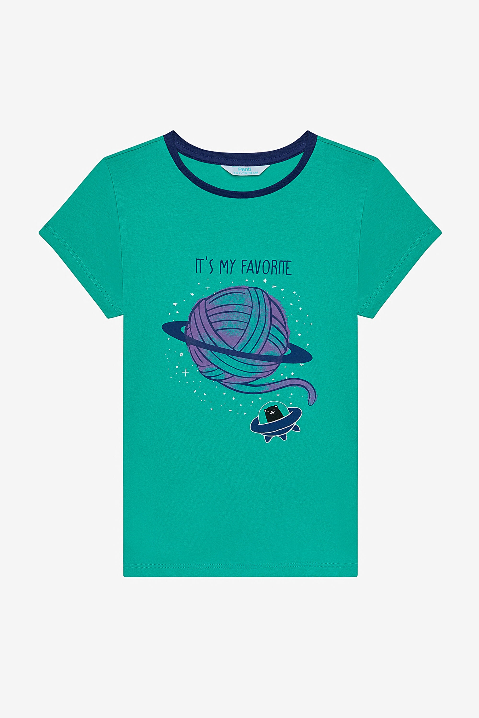 Boy Cat Galaxy 2-Piece Multicolored Pajama Set