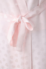 Pink Heart Satin Dressing Gown - Penti Loves Paris Collection