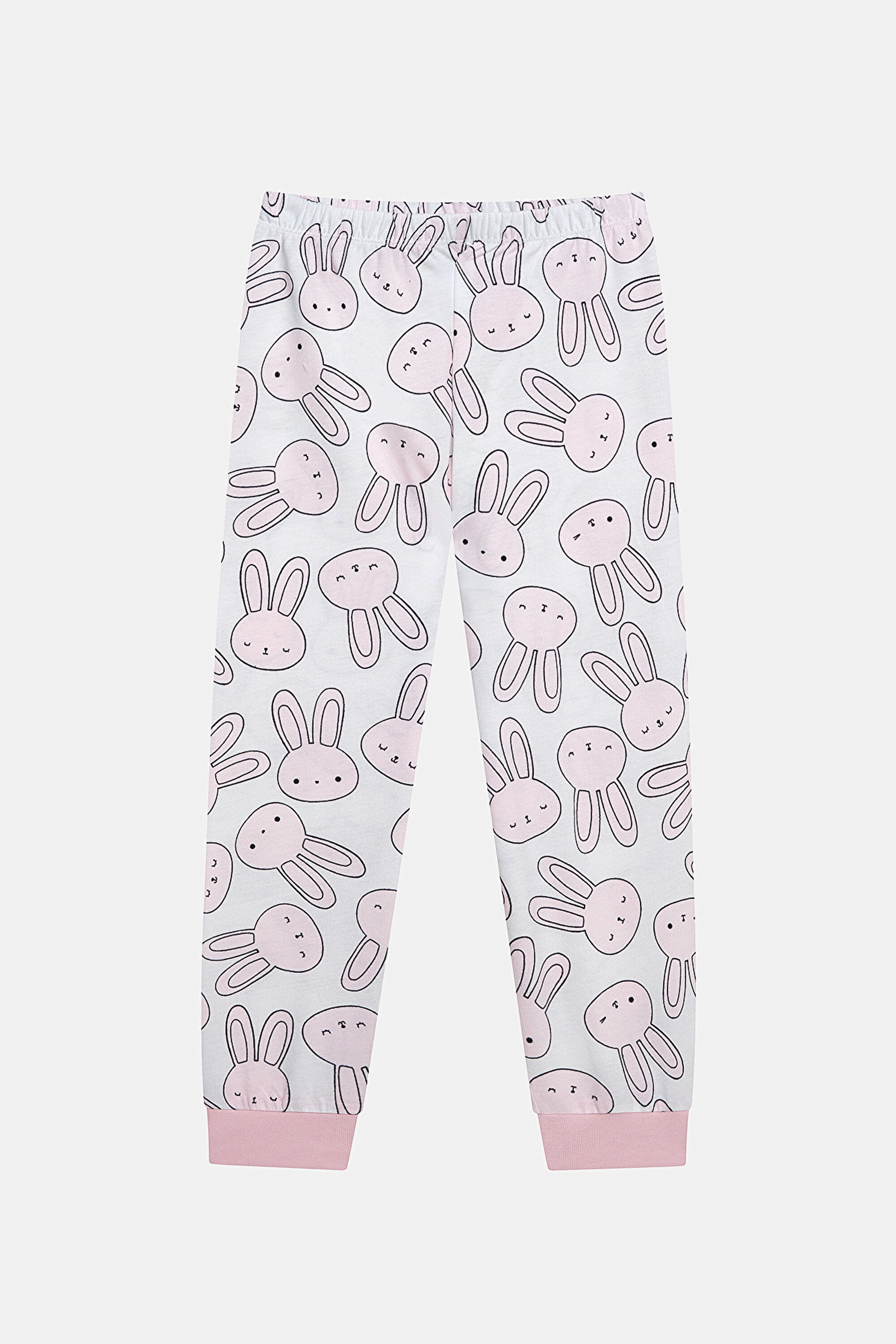 Cotton Girls Bunnies Multicolored 2-Piece Pajama Set