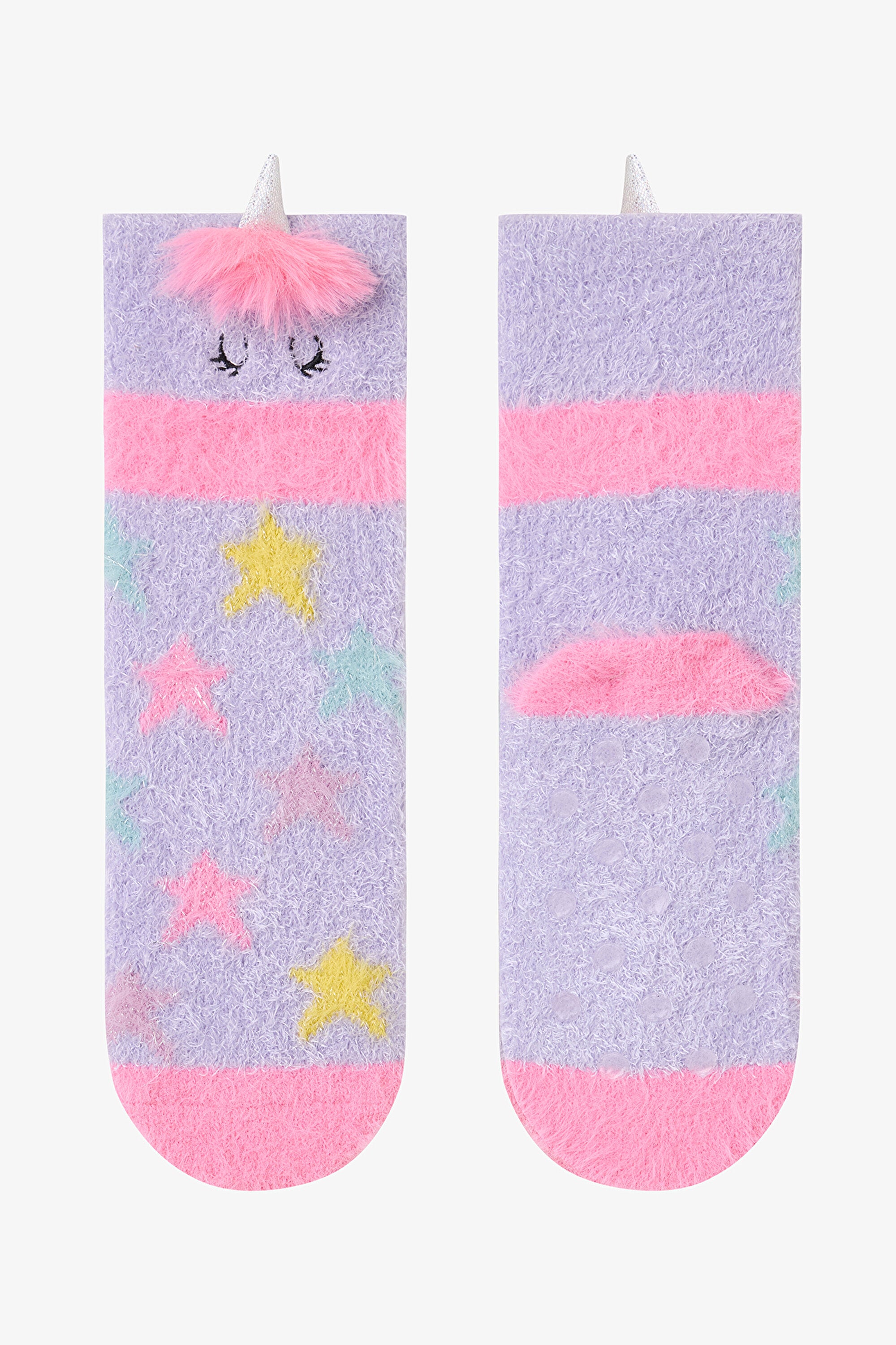 Lilac Girls Unicorn Embroidered Accessory Non-Slip Sole Home Slippers