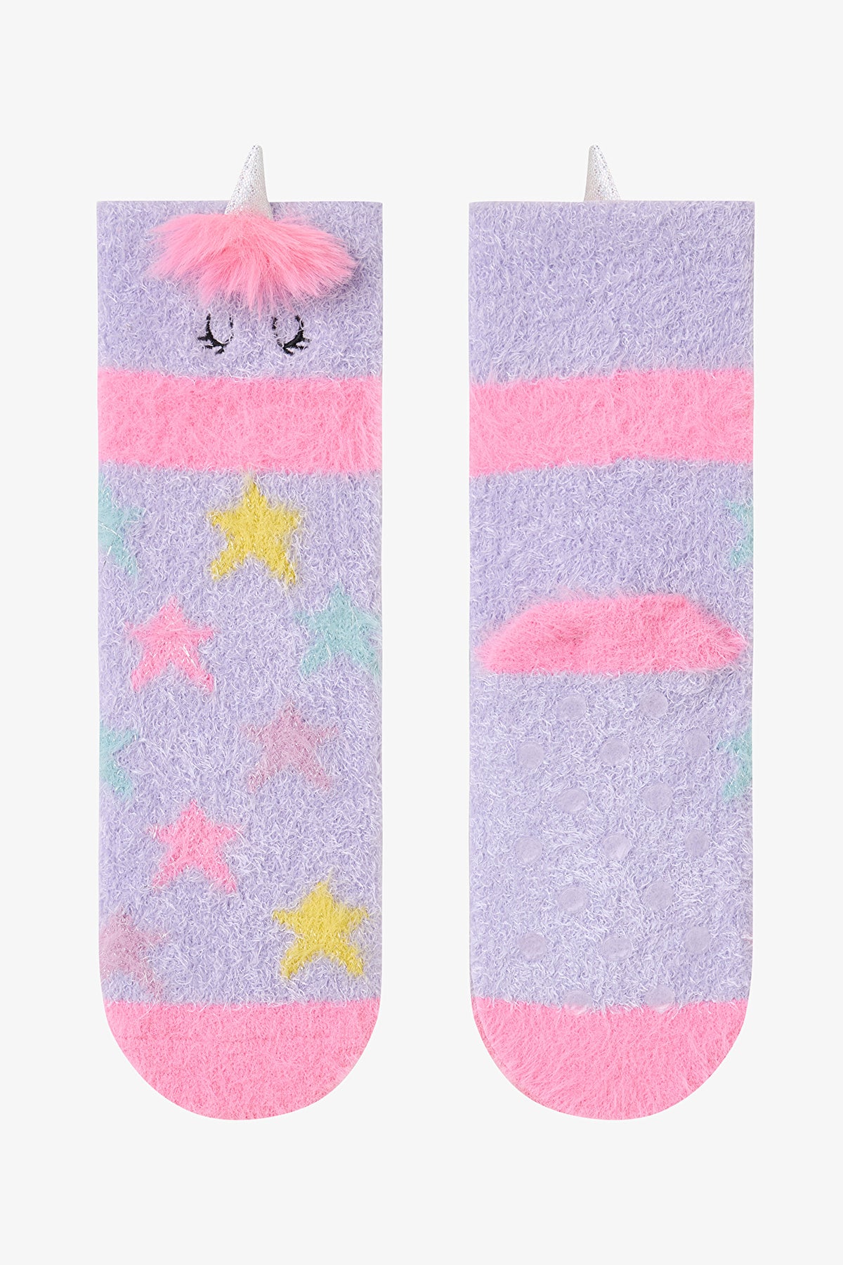 Lilac Girls Unicorn Embroidered Accessory Non-Slip Sole Home Slippers