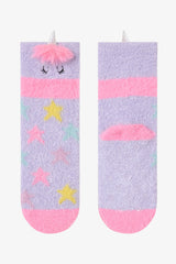 Lilac Girls Unicorn Embroidered Accessory Non-Slip Sole Home Slippers