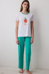 Peach Pants Pajama Set