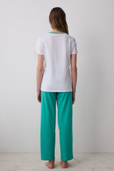 Peach Pants Pajama Set