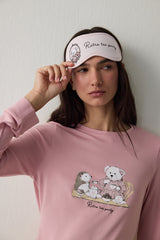 Lilac Tea Party Slogan Sleeping Glasses