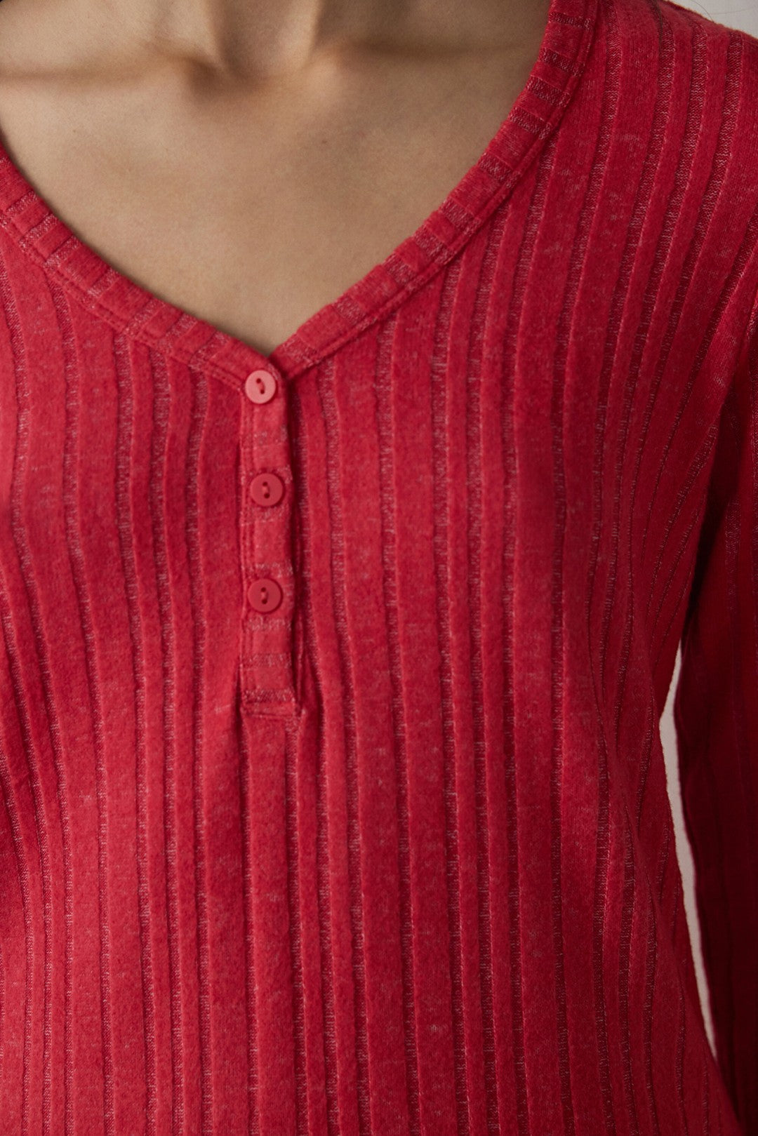 Red Cozy Time Plaid V-Neck Pajama Set