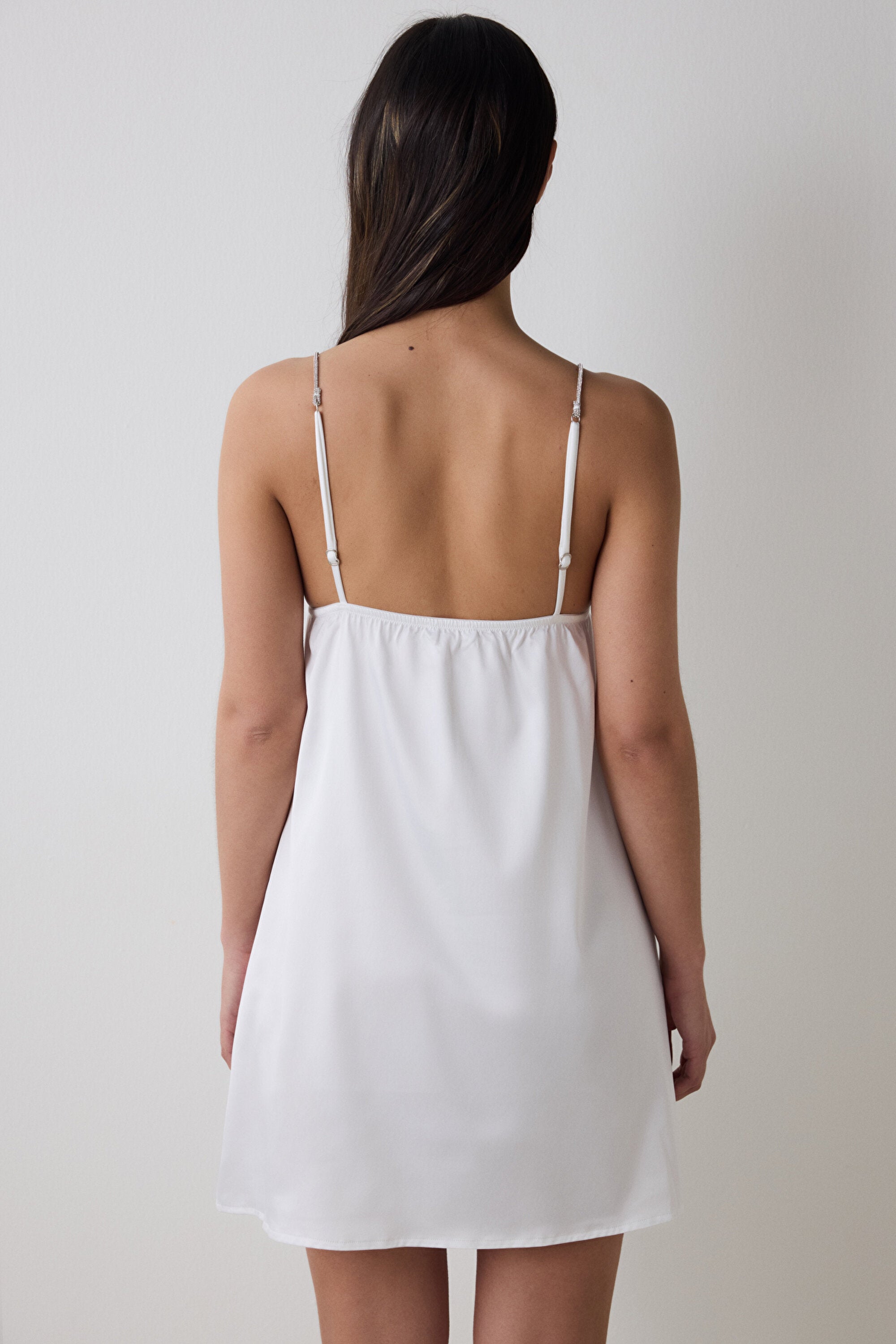 Bridal Delicate Satin Off White Nightgown