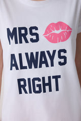 Always Right Pants Optic White Pajama Set - Penti Loves Paris Collection