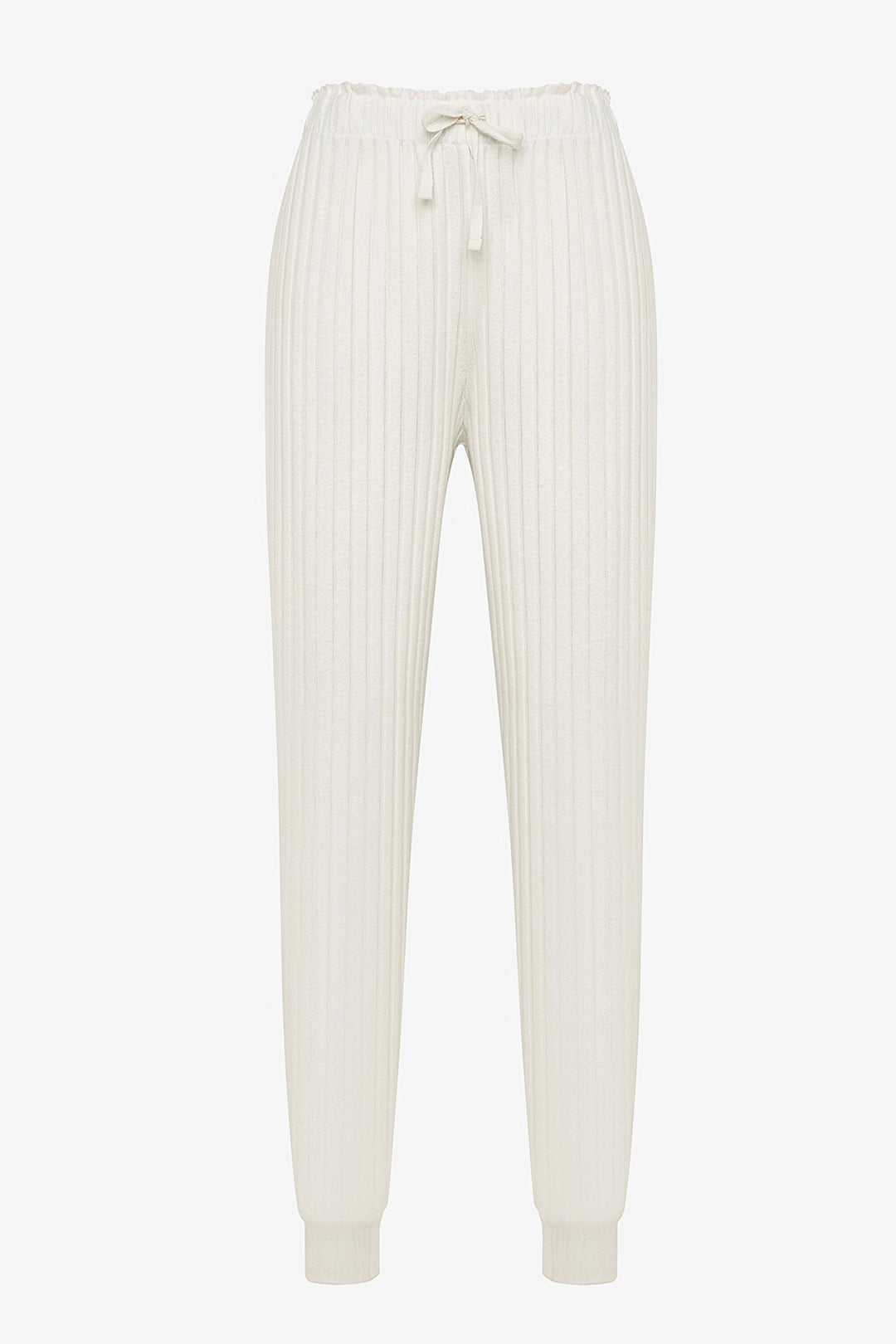 Warm Hearts Rib Off White Trousers