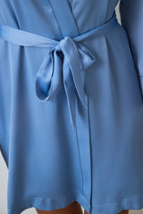 Blue Luna Belted Satin Dressing Gown