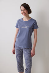 Wonderful Capri Gray Pajama Set