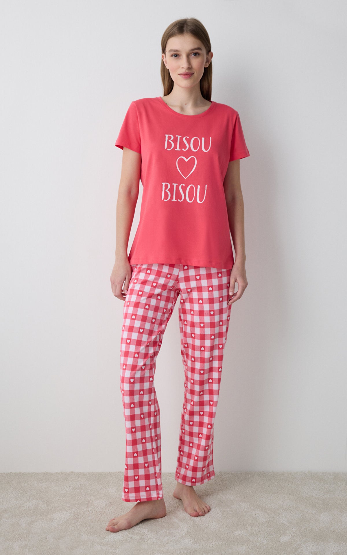 Bisou Pants Pajama Set - Penti Loves Paris Collection