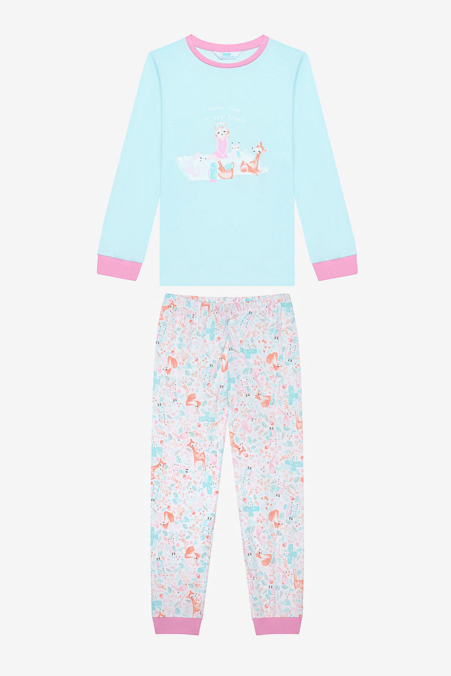 Cotton Girls Picnic 2-Piece Multicolored Pajama Set Main Image