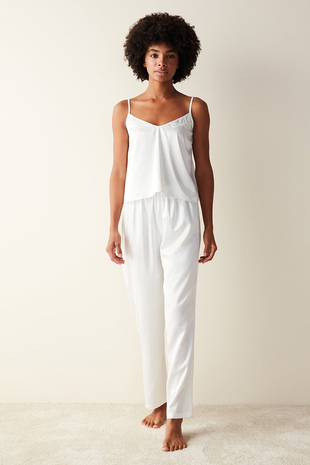 Bridal Satin White Pant PJ Bottom