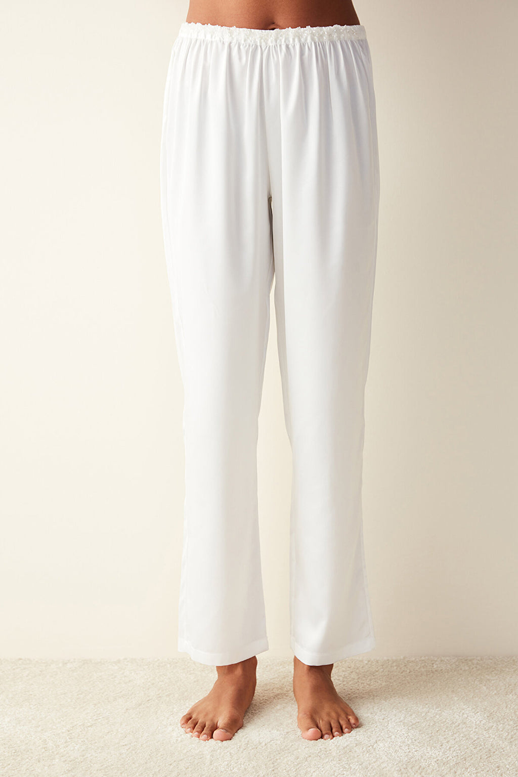 Bridal Satin White Pant PJ Bottom