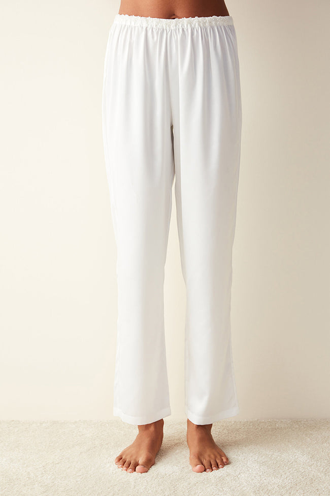 Bridal Satin White Pant PJ Bottom Main Image