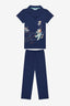 Boy Catstronaut Shirt Dark Blue Pajama Set