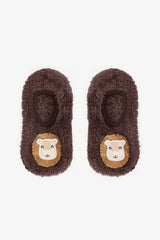 Brown Boys Lion Non-Slip House Slippers