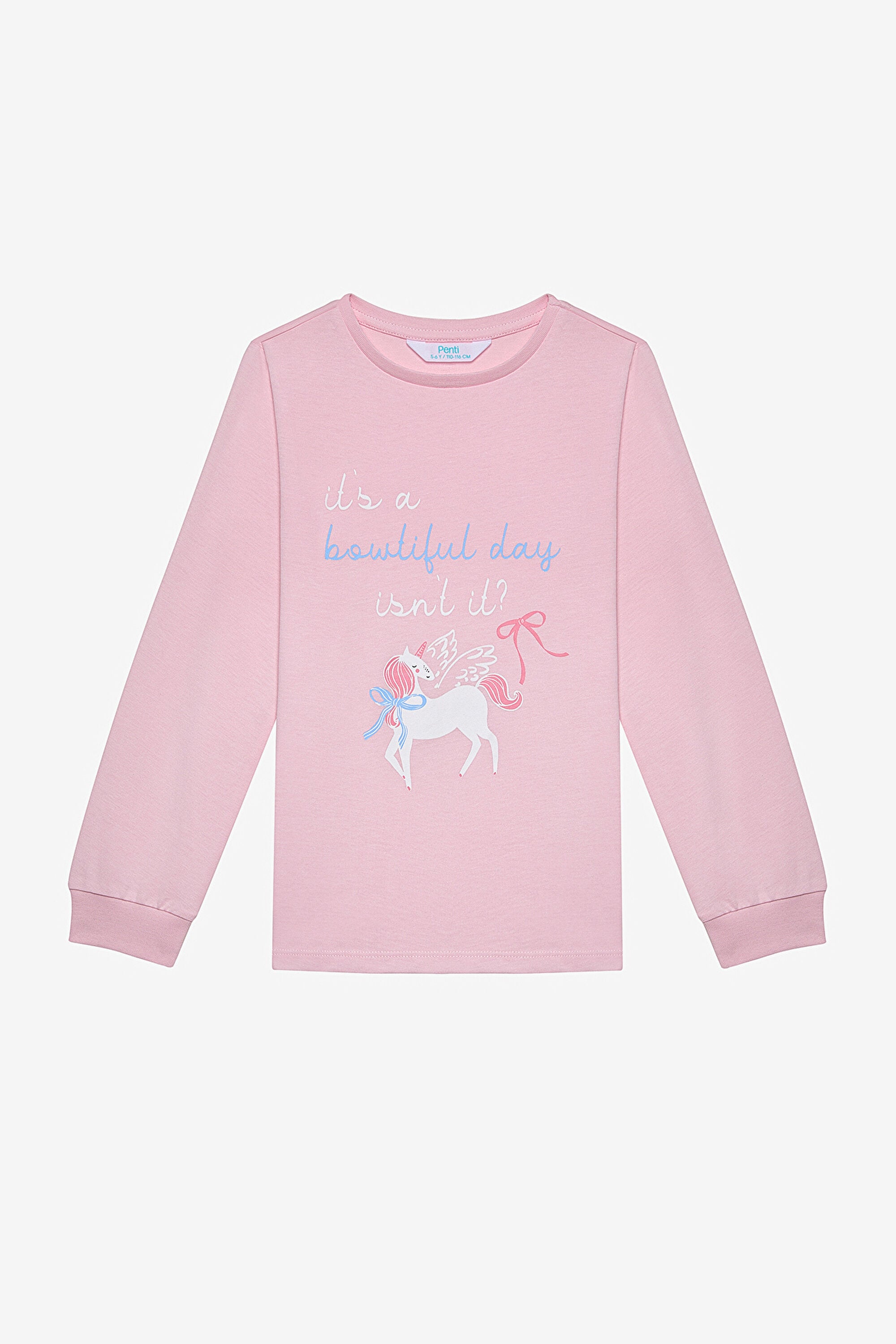 Girl Bowtiful 2-Piece Multicolored Pajama Set